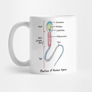 Human Sperm Colourful Cute Accurate Mug